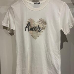 T-shirt baby look Amor