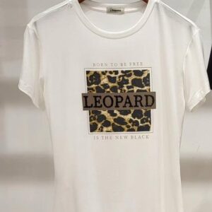 T-shirt baby look Leopard