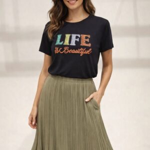 T-shirt baby look Life is Beautiful