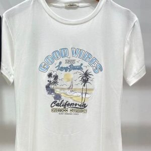 T-shirt baby look Good Vibes