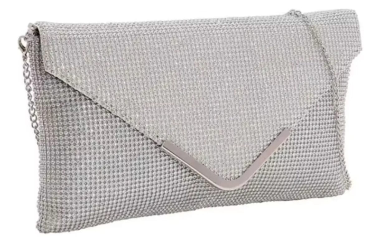 Bolsa Clutch Carteira Festa Brilho Strass Casamentos Baladas - Imagem 7