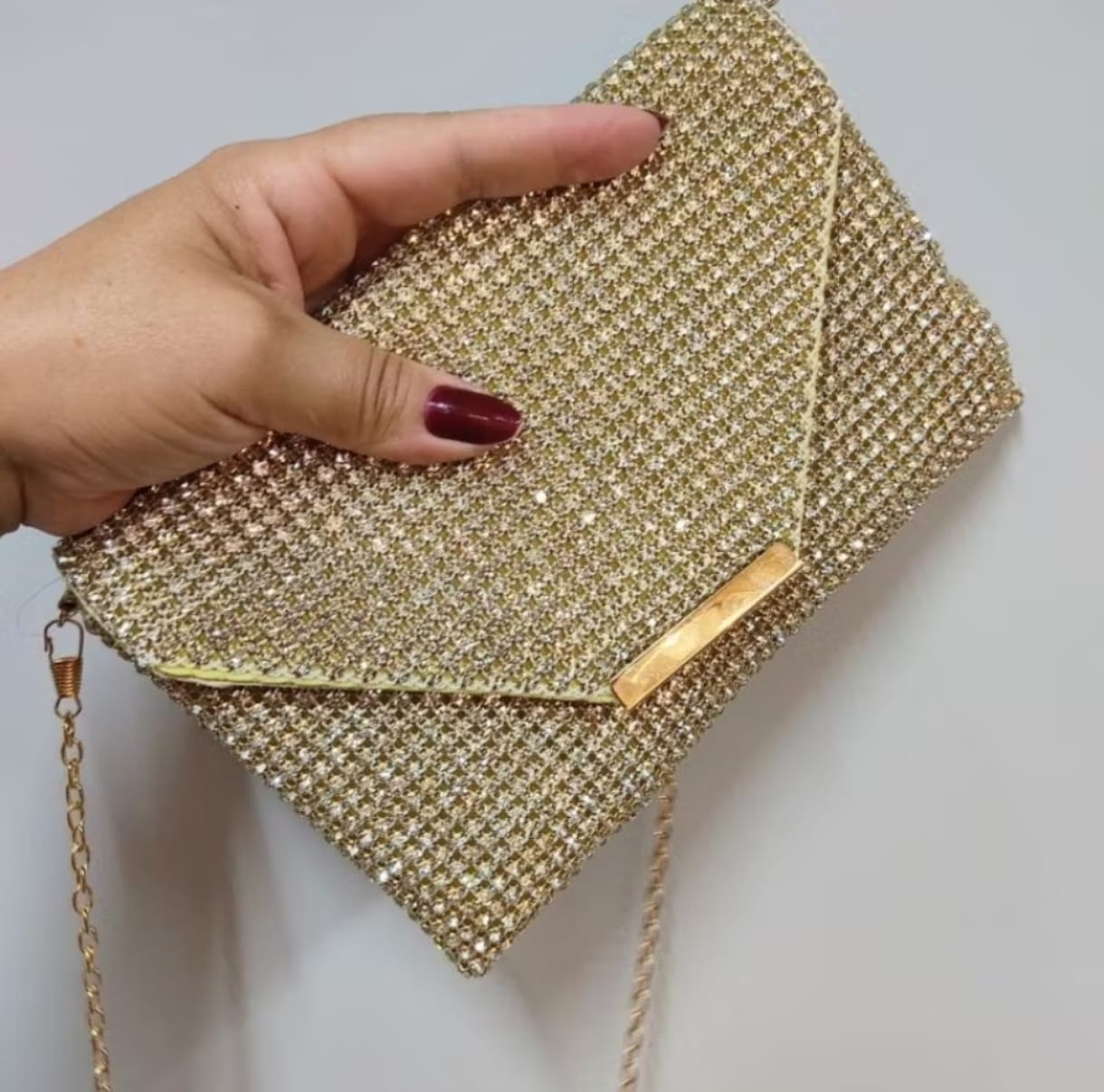 Bolsa Clutch Carteira Festa Brilho Strass Casamentos Baladas - Imagem 9